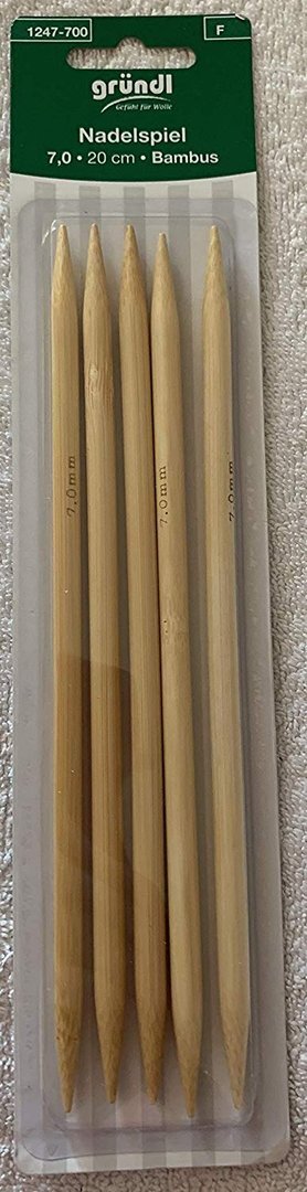 Gründl Nadelspiel bambus 7,0 20 cm