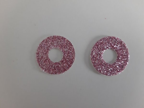 1 Paar Plastik-Tieraugen zum Wimpern kleben geeignet  zum Stecken ca 25 mm Nr. 7
